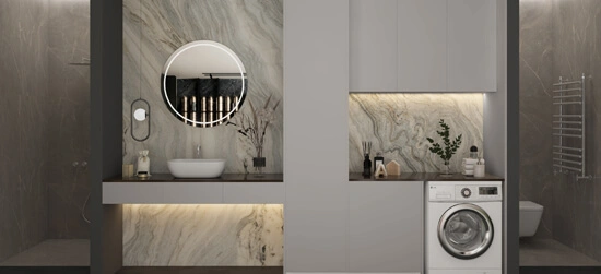 Desain kabinet kamar mandi Modern
