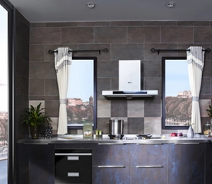 Desain dapur Modern dengan kabinet gantung dinding dapur